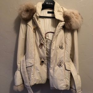 Rizal Leather and Fox Fur Jacket